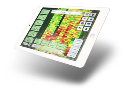 Climate FieldView software product image on a white iPad