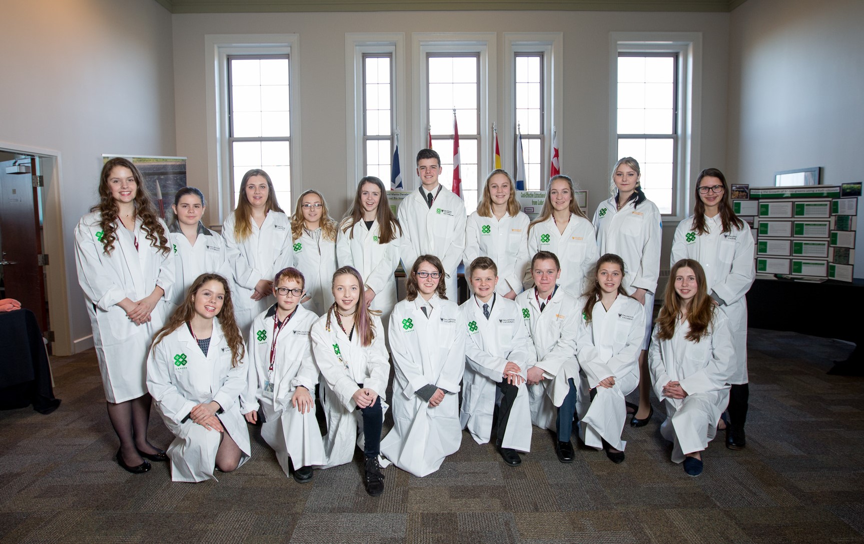  2018 4-H Canada Science Fair finalists pose for a group photo