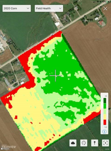 Photo montrant d’excellents résultats dans les parcelles du champ huit jours après l’application du fongicide Delaro Complete.