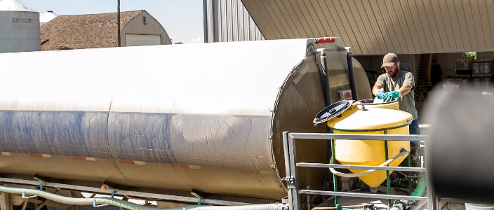 Seed barrel and herbicide mixer